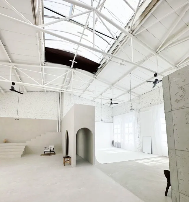 Weitwinkelansicht des gesamten Studios